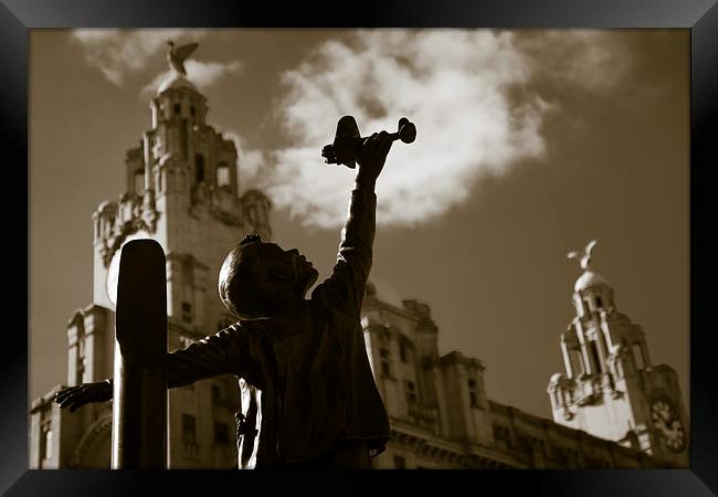 Blitz memorial in Liverpool Framed Print by Jason Wells