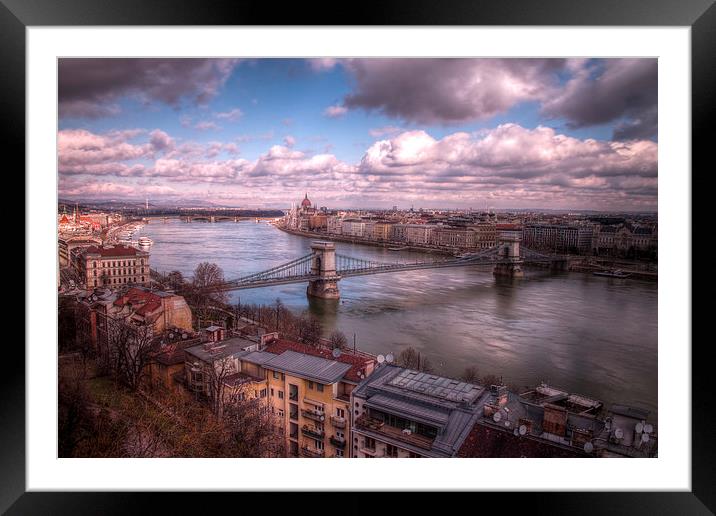 Clouds over Chain Bridge Framed Mounted Print by Jason Wells