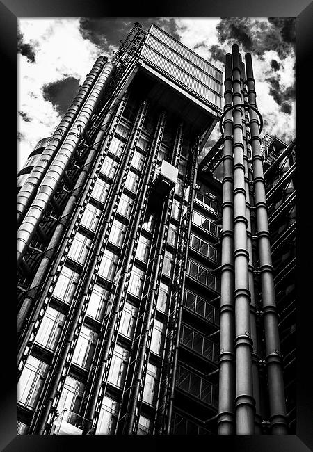 Lift shaft on Lloyds of London Framed Print by Jason Wells