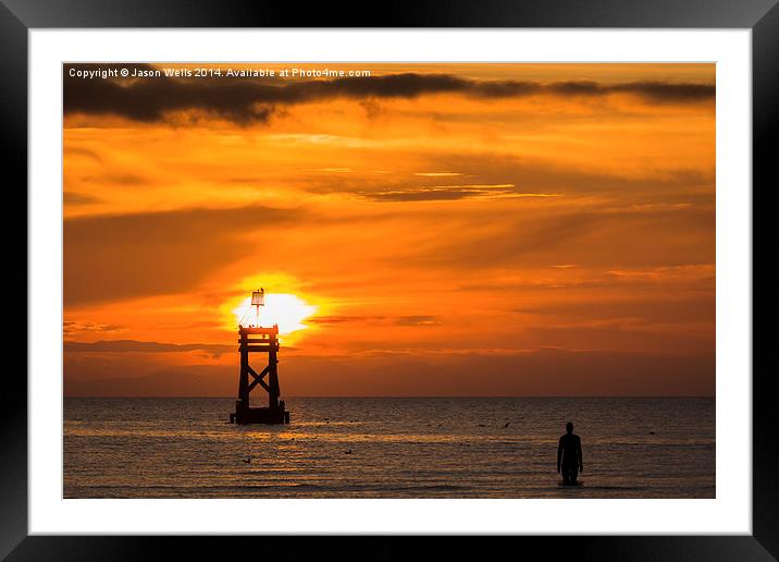  Winter sunset over the Iron Men Framed Mounted Print by Jason Wells