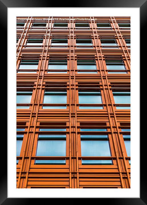  Abstract orange office block Framed Mounted Print by Jason Wells