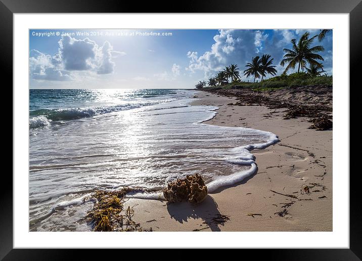 Waves lap the Cuban shore Framed Mounted Print by Jason Wells