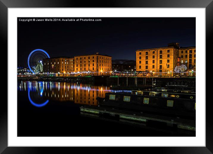  Salthouse Dock at night Framed Mounted Print by Jason Wells