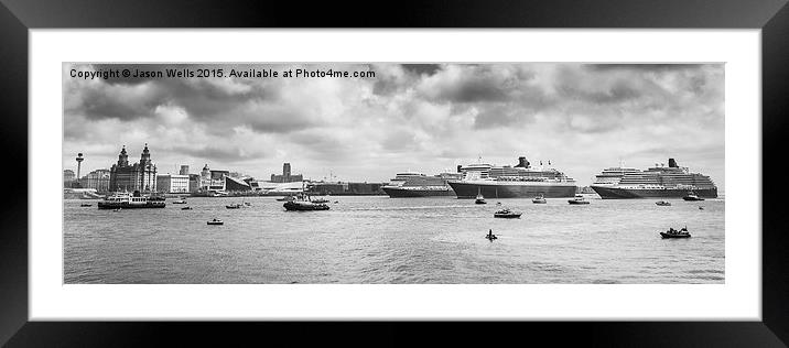   Three Queens panorama (mono) Framed Mounted Print by Jason Wells