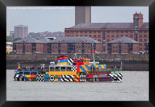  Dazzle ferry on the Mersey Framed Print by Jason Wells