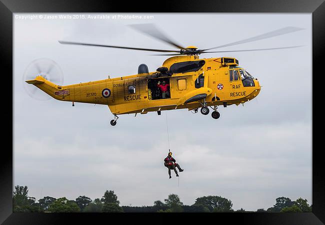 Sea King search & rescue demonstration Framed Print by Jason Wells