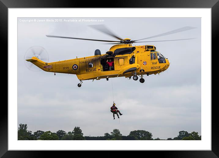Sea King search & rescue demonstration Framed Mounted Print by Jason Wells