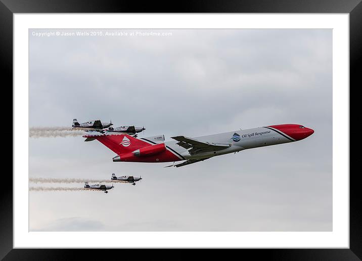 B727 Oil Spill Response with The Blades Framed Mounted Print by Jason Wells