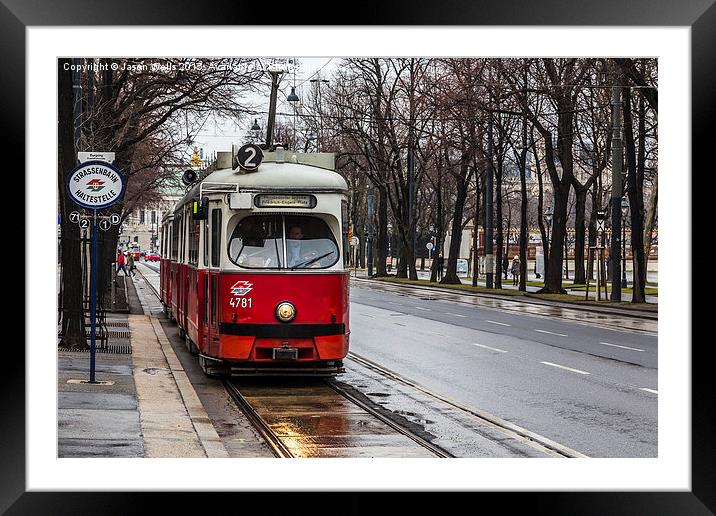  Old tram on the Ringstrasse line in the heart of  Framed Mounted Print by Jason Wells