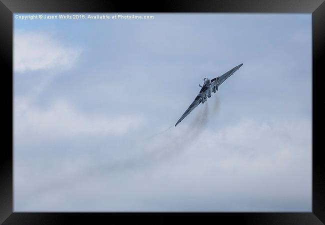 Smoky Vulcan turns at Blackpool Framed Print by Jason Wells