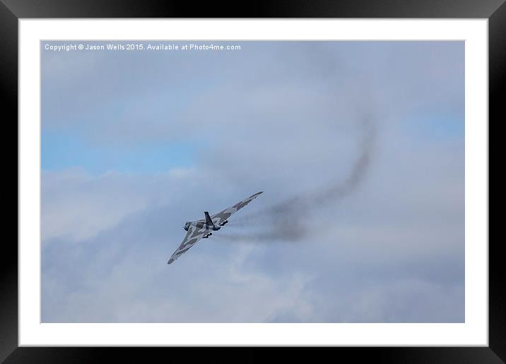Smoke trails behind the old Vulcan engines Framed Mounted Print by Jason Wells