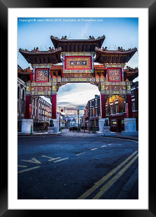 Liverpool China town Framed Mounted Print by Jason Wells