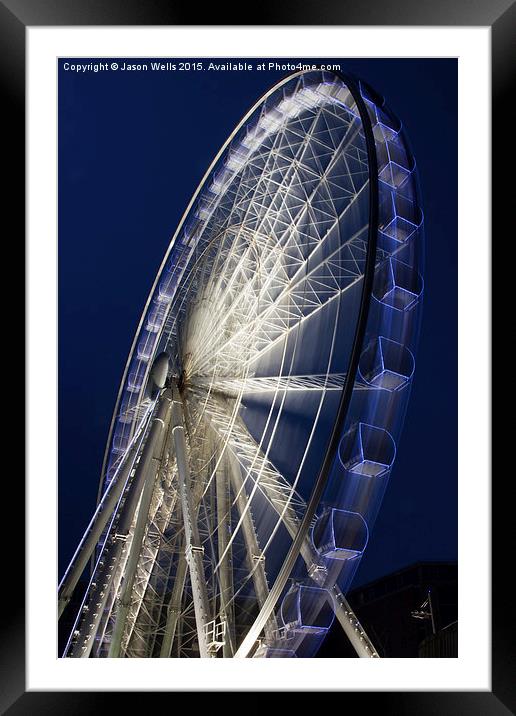 Portrait image of the Liverpool wheel Framed Mounted Print by Jason Wells