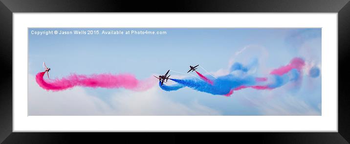 Panorama of the Red Arrows Framed Mounted Print by Jason Wells