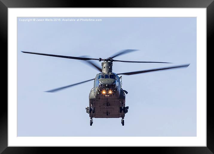 Face on with the RAF Chinook Framed Mounted Print by Jason Wells