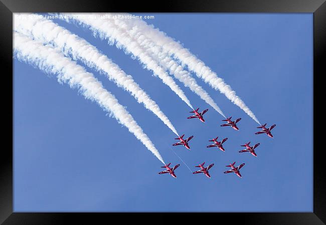 Red Arrows looping Framed Print by Jason Wells