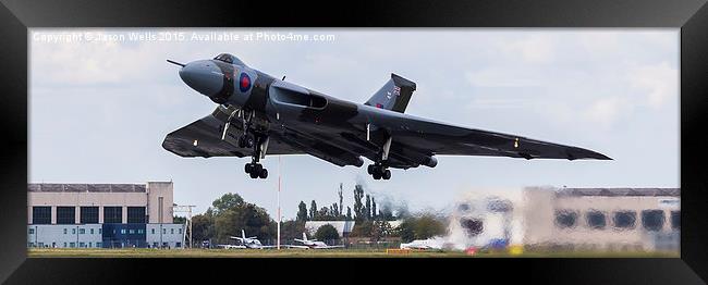 XH558 taking off yesterday Framed Print by Jason Wells