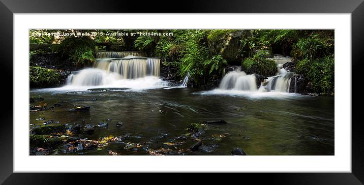 Waterfall panorama Framed Mounted Print by Jason Wells