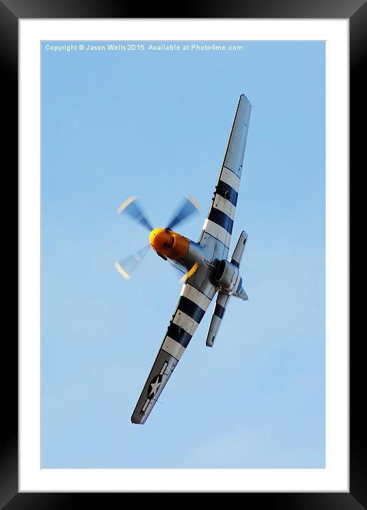 North American P-51 Mustang Framed Mounted Print by Jason Wells