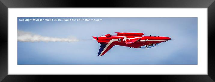 Panorama of a solo Red Arrow Framed Mounted Print by Jason Wells