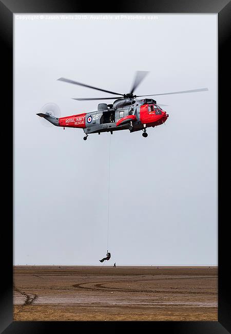 Seaking performing a SAR demo at Southport Framed Print by Jason Wells