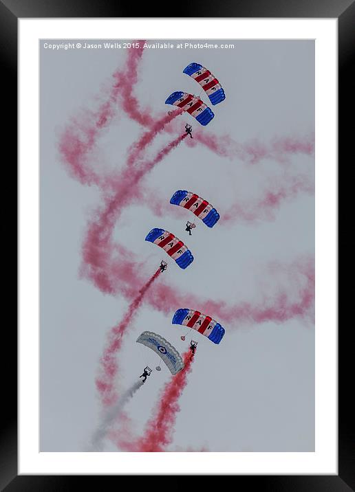 The Falcons parachute team Framed Mounted Print by Jason Wells