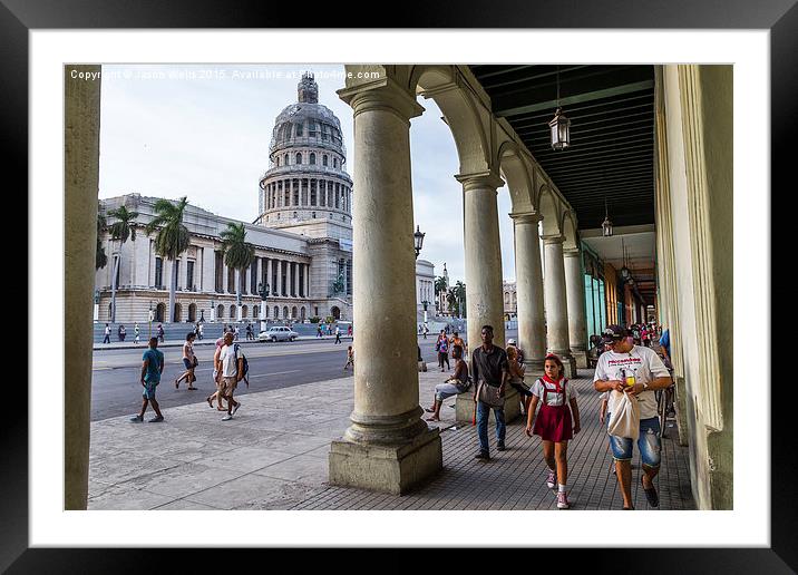 Capitol Building in Havana Framed Mounted Print by Jason Wells