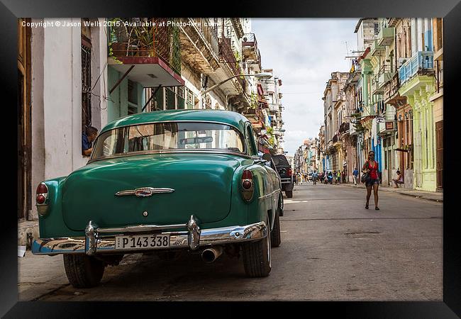 Back of a cab in Centro Havana Framed Print by Jason Wells