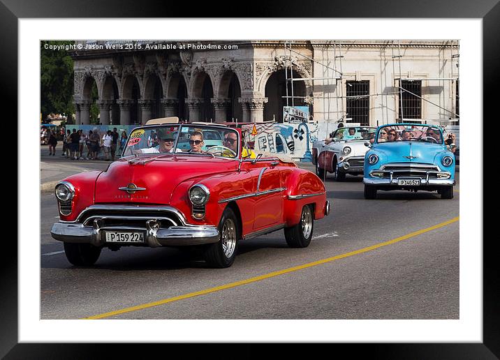 Roof down in Havana Framed Mounted Print by Jason Wells