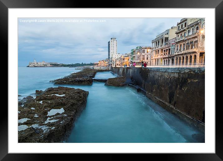 Motion blur of the Malecon Framed Mounted Print by Jason Wells