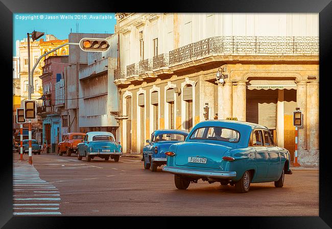 Retro Havana Framed Print by Jason Wells