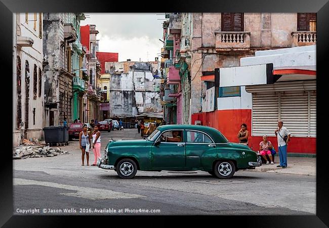 Streets of Havana Framed Print by Jason Wells