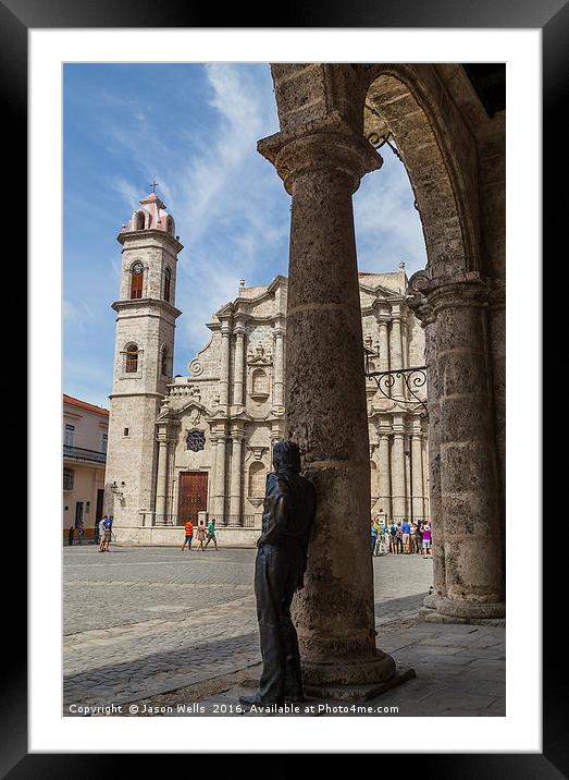 Antonio Gades statue in Havana Framed Mounted Print by Jason Wells