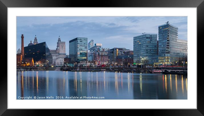Canning Dock panorama Framed Mounted Print by Jason Wells