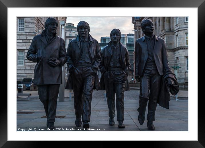 Fab Four statue Framed Mounted Print by Jason Wells