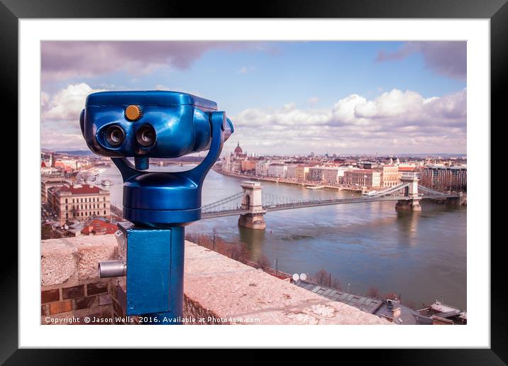 Budapest lookout point Framed Mounted Print by Jason Wells
