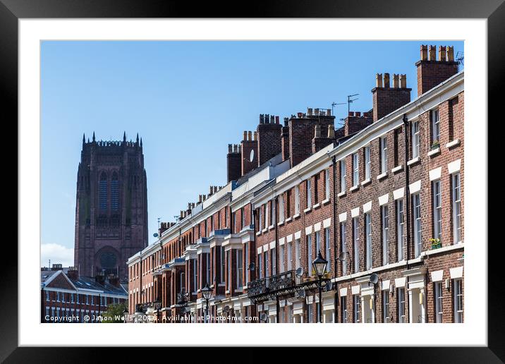 Anglican cathedral from Falkner Square Framed Mounted Print by Jason Wells