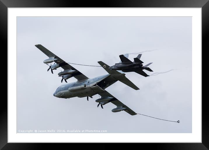 C-130 & F-35 stealth aerial refueling demo Framed Mounted Print by Jason Wells