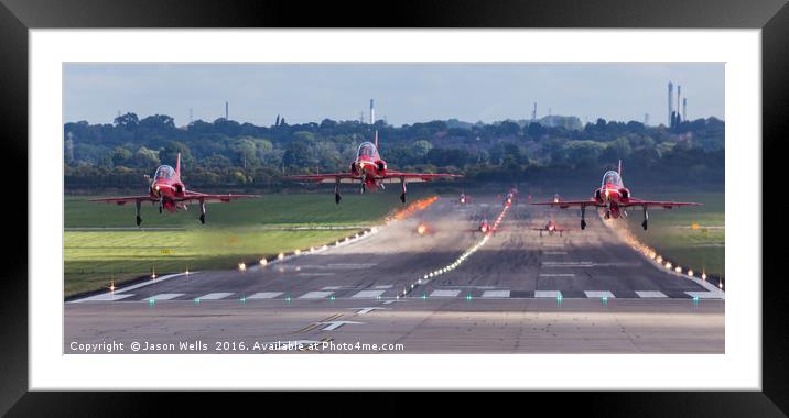 Red Arrows launching Framed Mounted Print by Jason Wells