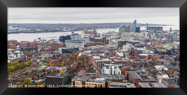 Liverpool skyline Framed Print by Jason Wells