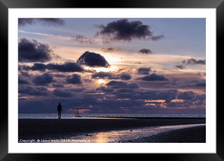 Twilight over an Iron Man Framed Mounted Print by Jason Wells