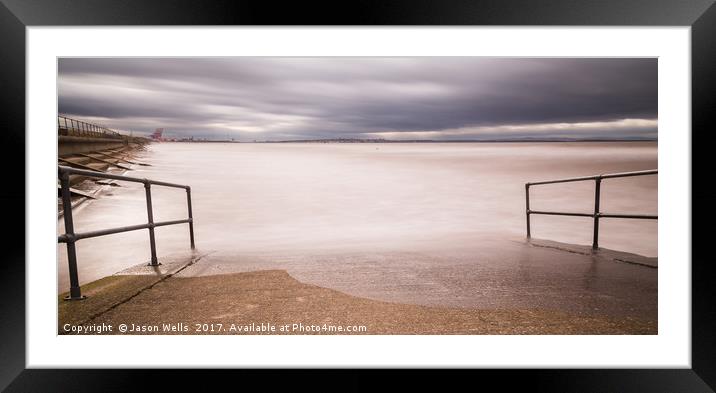High tide at the slipway Framed Mounted Print by Jason Wells