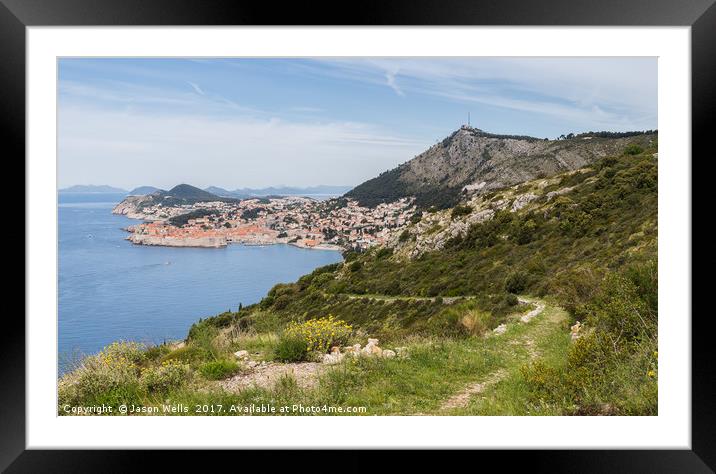 View of Dubrovnik from Park Orsula Framed Mounted Print by Jason Wells