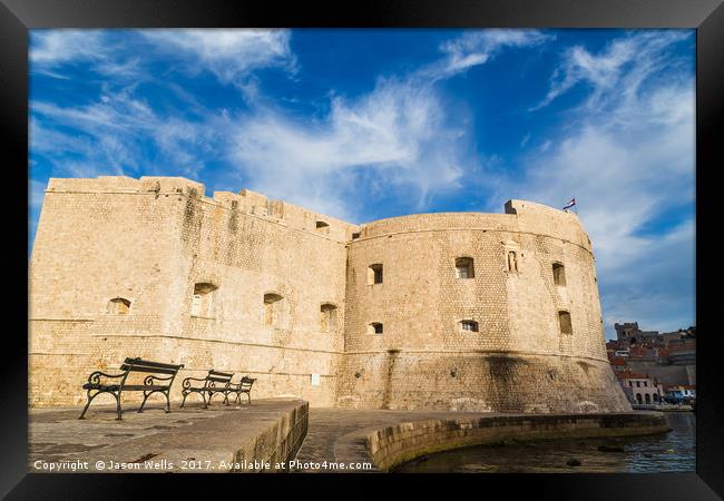 Blue skies over St John's Fortress Framed Print by Jason Wells