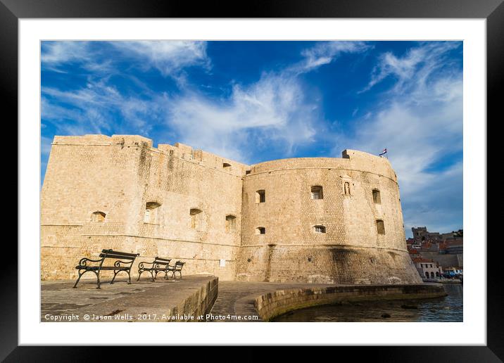 Blue skies over St John's Fortress Framed Mounted Print by Jason Wells