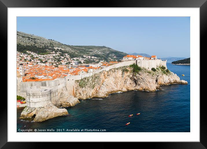 Dubrovnik city walls Framed Mounted Print by Jason Wells