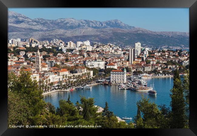 Split seen from Marajan Hill Framed Print by Jason Wells