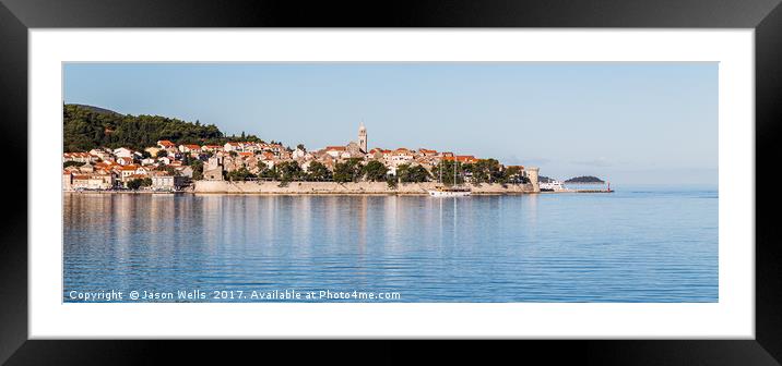 Reflections of Korcula old town Framed Mounted Print by Jason Wells
