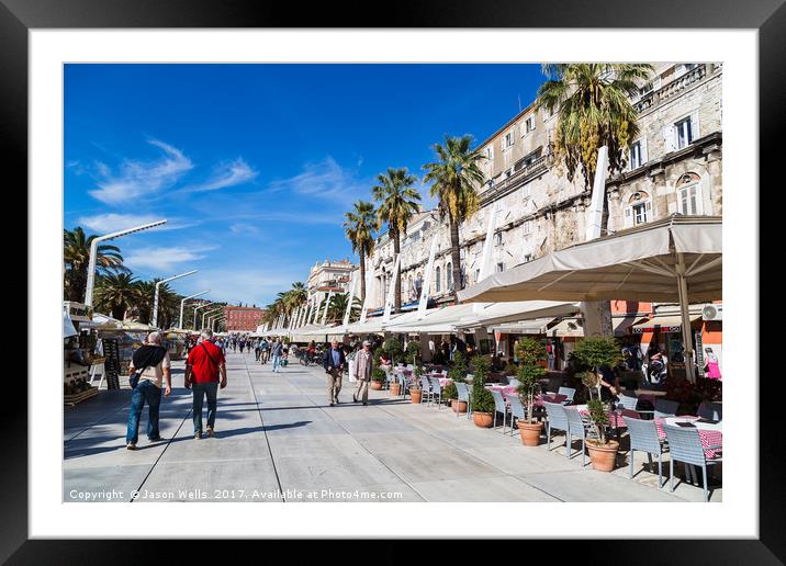 Split's famous Riva waterfront Framed Mounted Print by Jason Wells