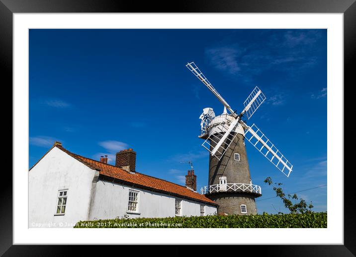 Great Bircham windmill Framed Mounted Print by Jason Wells
